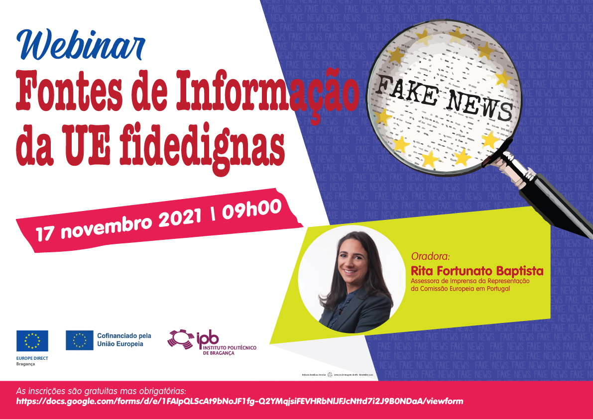 Webinar: Fontes de Informação da UE fidedignas