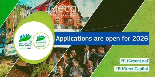 Comissão lança concurso para Prémios Capital Verde e Folha Verde da Europa 2026 – 30 abril 2024